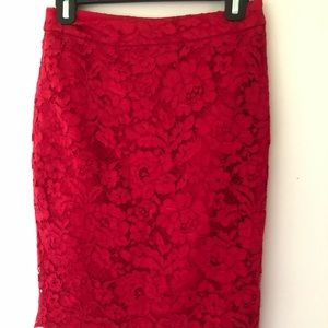 Red Laced Skirt